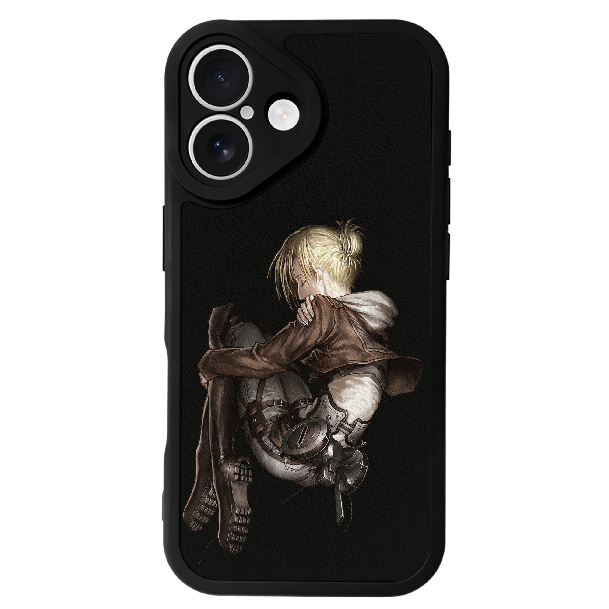 （画像用） 進撃の巨人 アニ・レオンハート Attack on Titan Annie Leonhart 【iPhone 16シリーズ対応】シリコンスマホケース（レザー調） 材質：シリコン
